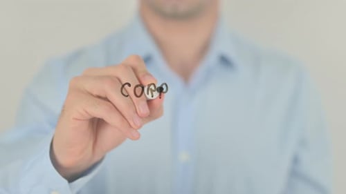 Unternehmens- Identity, Schreiben auf transparentem Bildschirm