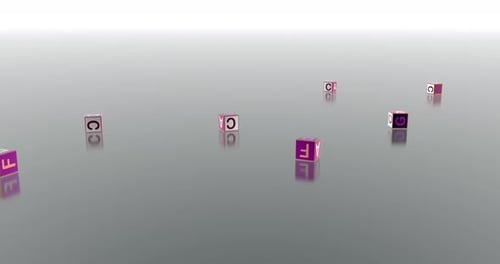 animated 3d cube for children education.