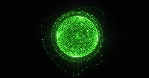 Réseau mondial, carte du monde, intelligence artificielle numérique, technologie Ai, nuage de données, 5G, vert