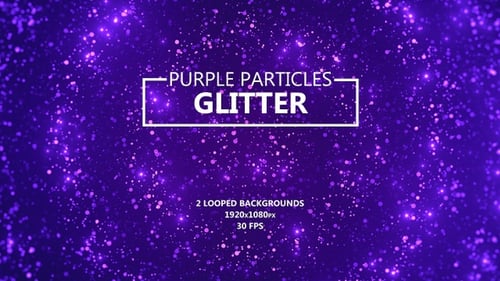 Purple Glitter Particles