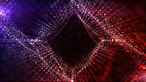 Vibrant Abstract Particle Flow with Digital Light Rays