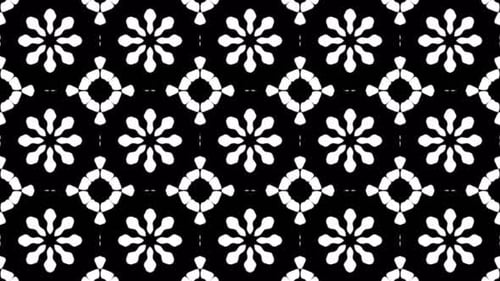 Abstract Geometric Black and White Seamless Pattern Animation