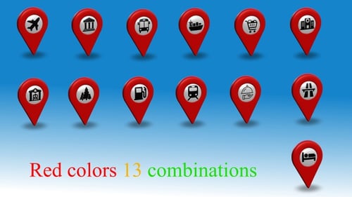 Icono de mapa rojo