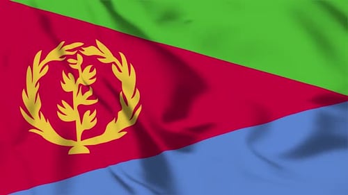 Eritrea Flag Waving Seamless Loop