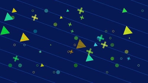 Abstract Geometric Flat Design Background Animation Loop