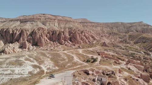 Aerial View of Fairy Chimneys Valleys in Cappadocia Nevsehir Turkey