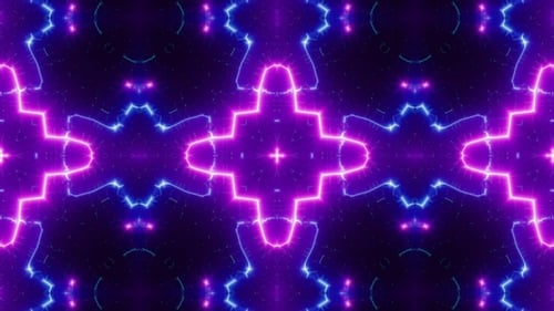 Fractal Neon Laser Beam Vj Light Kaleidoscope Loop 4K 04