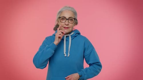 Serious Woman Explaining with Hand Gestures