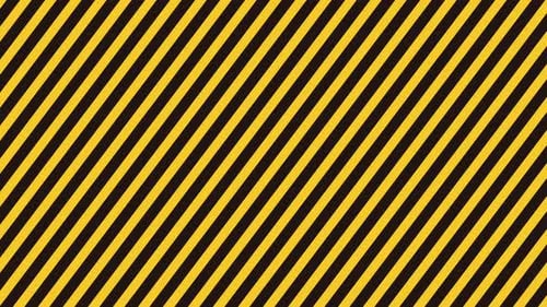 Dynamic Yellow and Black Diagonal Stripes Motion Background