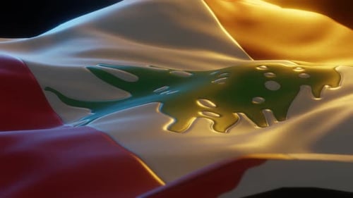 Líbano - Bandeira estilizada