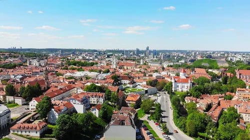 Lithuania Capital City Vilnius Aerial Panorama