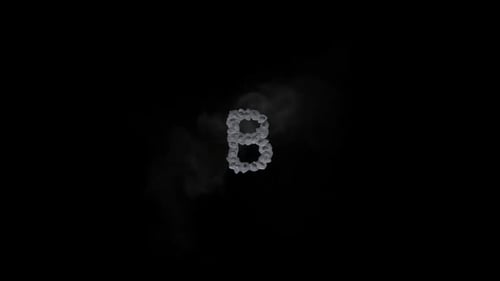 Particle Dust Letter B Reveal Animation