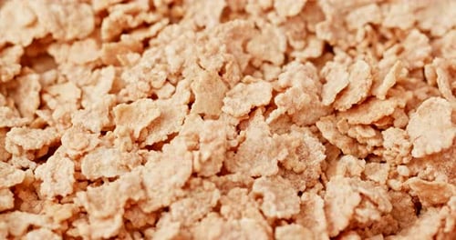 Macro View of Golden Brown Corn Flakes