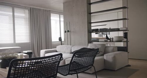 Modern Minimalist Living Room with Natural Light