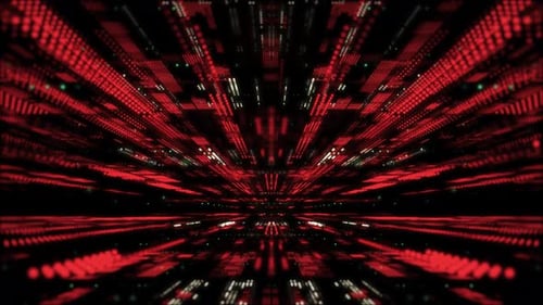 Boucle transparente sur fond rouge Sci Fi