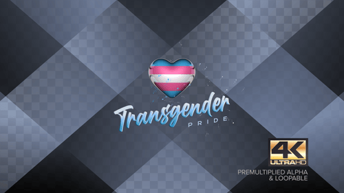 Animated Transgender Pride Heart Reveal
