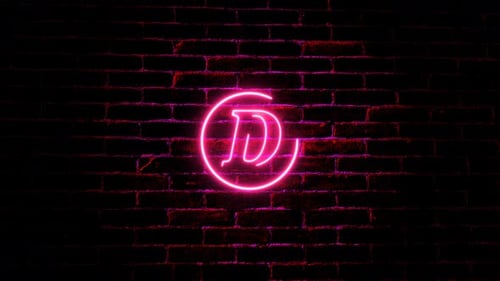 Introducción de texto animada de Pink Neon D