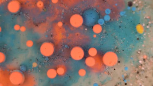 Abstract Fluid Motion with Colorful Spheres