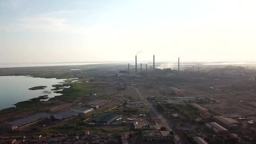 A Small Town on the Shore of the Balkhash Lake