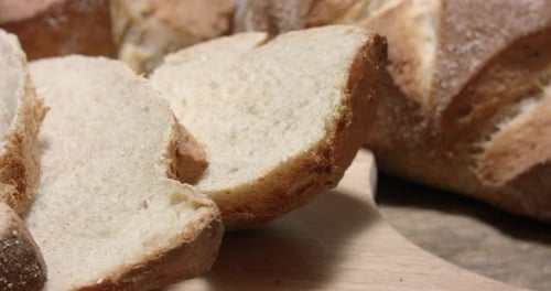 Macro View of Delicious Sliced Wheat Bread