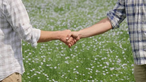 Shaking Hands Farmers Teamwork