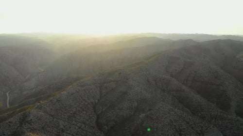 Drone Shot of Peak of Egypt's Rocky Mountain Range
