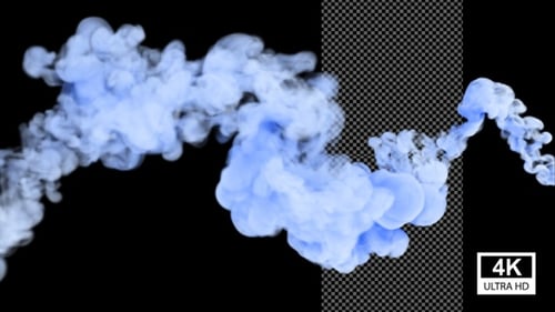 Abstract Blue Fluid Smoke Element Reveal