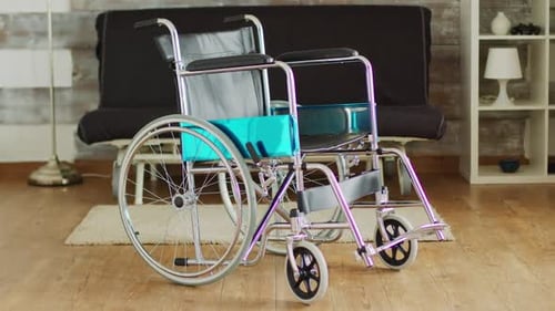 Wheelchair in living room