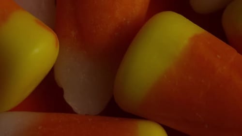 Delicious Colorful Candy Corn Pieces Close Up