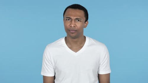 Sad Upset African Man