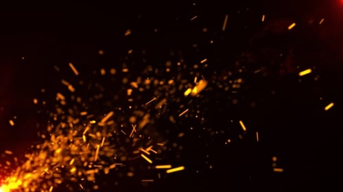 Dynamic Fire Sparks Overlay Effect