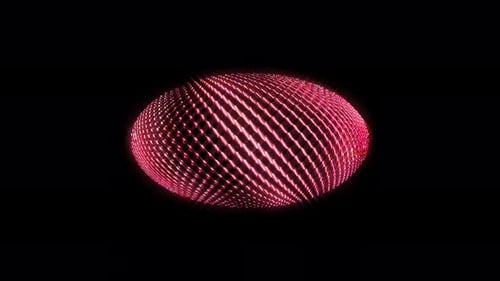 animierte runde Form von rosa blinkenden Lichtern auf schwarzem Hintergrund