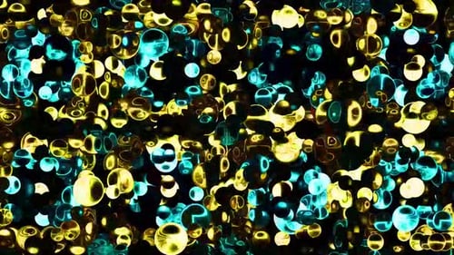 Abstract Glowing Colorful Bubbles Motion Background