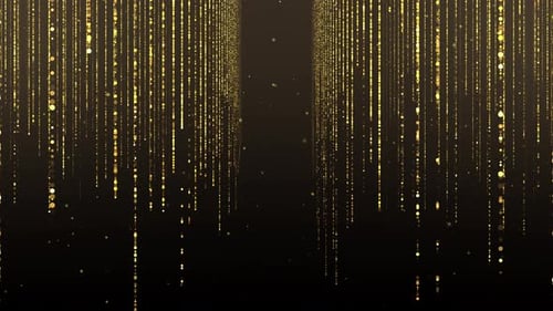 Golden Shimmering Particles Background for Awards and Celebrations