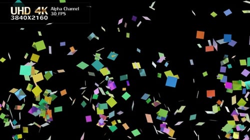 Colorful Geometric Confetti Burst Animation