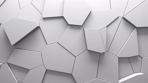 Dynamic White Abstract Geometric Wall Background Loop