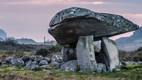 The Kilclooney Dolmen Between Ardara and Portnoo in County Donegal Ireland