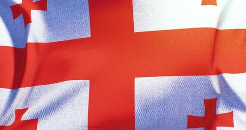 Realistic Waving Georgia Flag Loop for National Identity