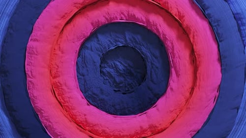 Abstraktes Muster aus bunten Kreisen mit Offset