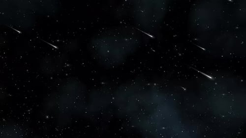 Night Sky Shooting Stars Overlay Motion Loop Background