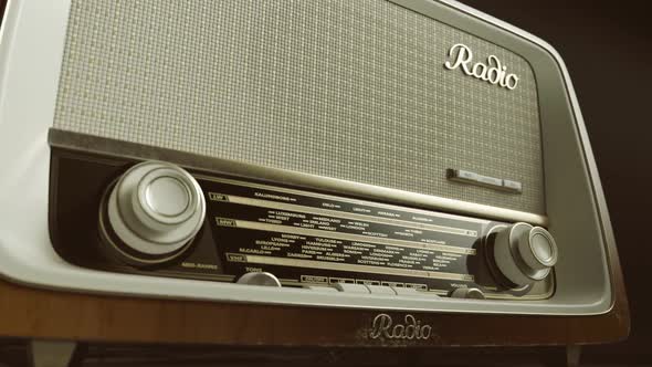 Animated Retro Radio with Tuning Dial and Pan, Miscellaneous Motion ...