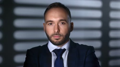 Close Up of Man in Suit and Tie