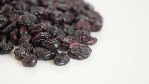 Close Up of Black Dried Cherries