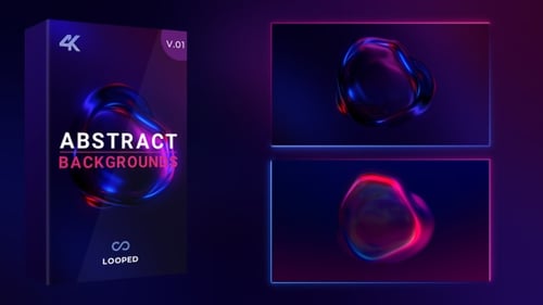 Animated Glowing Liquid Sphere Backgrounds Pack