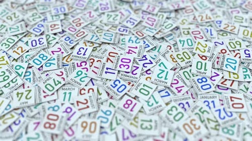 Dynamic Calendar Date Cards Reveal Important Schedule Day