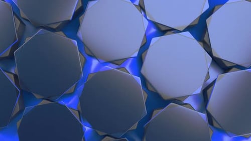 Abstract Geometric Hexagon Grid Technology Background Loop