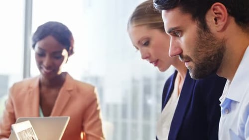 Businesspeople working together