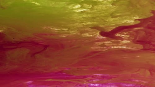 Abstract Flowing Swirls of Pink and Yellow Colors