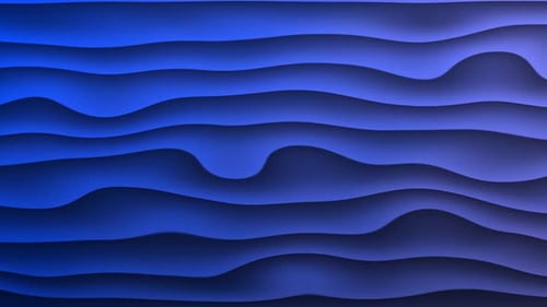 Abstract Blue Wavy Fluid Motion Background Loop
