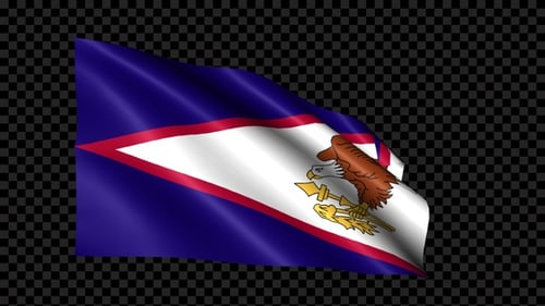 Bandera de Samoa Americana ondeando en el viento